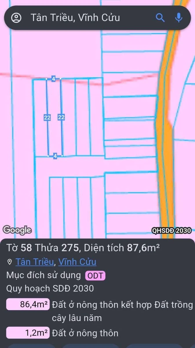 Bán đất 88m² Phường Tân Triều, Đồng Nai - 990 triệu - Ảnh thu nhỏ 2