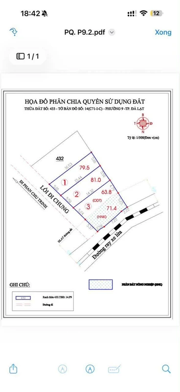 Bán đất xây dựng Phan Chu Trinh Đà Lạt 79,5m² 3,8 tỷ