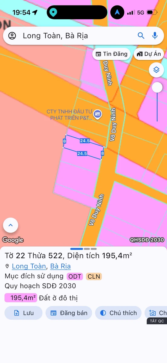 Bán lô đất biệt thự 195m2 mặt tiền Võ Duy Ninh, Bà Rịa - Ảnh thu nhỏ 3
