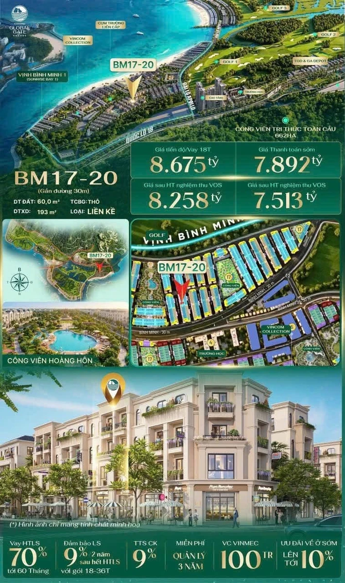 Bán nhà liền kề 4 tầng 60m² Vinhomes Global Gate Hạ Long giá 6,574 tỷ - Ảnh thu nhỏ 3