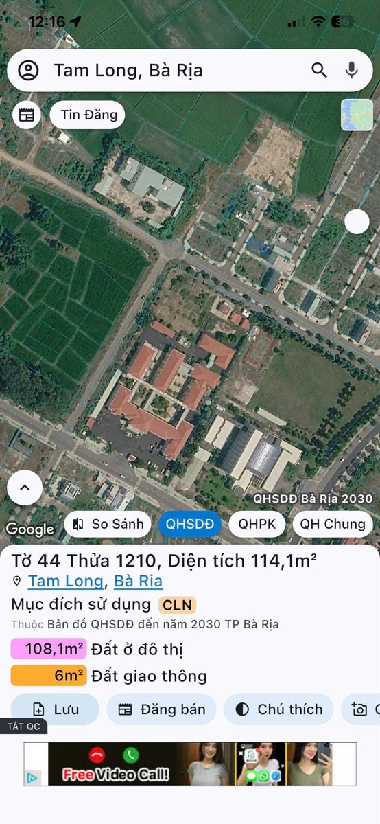 Bán đất 120m² giá 2 tỷ 435 triệu tại Phường Tam Long Bà Rịa - Ảnh 1