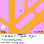 Bán đất 62m² trung tâm TP Bà Rịa 790 triệu - Ảnh thu nhỏ 2