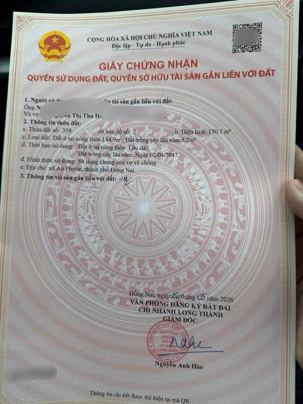 Bán lô đất 145m² An Phước Long Thành
