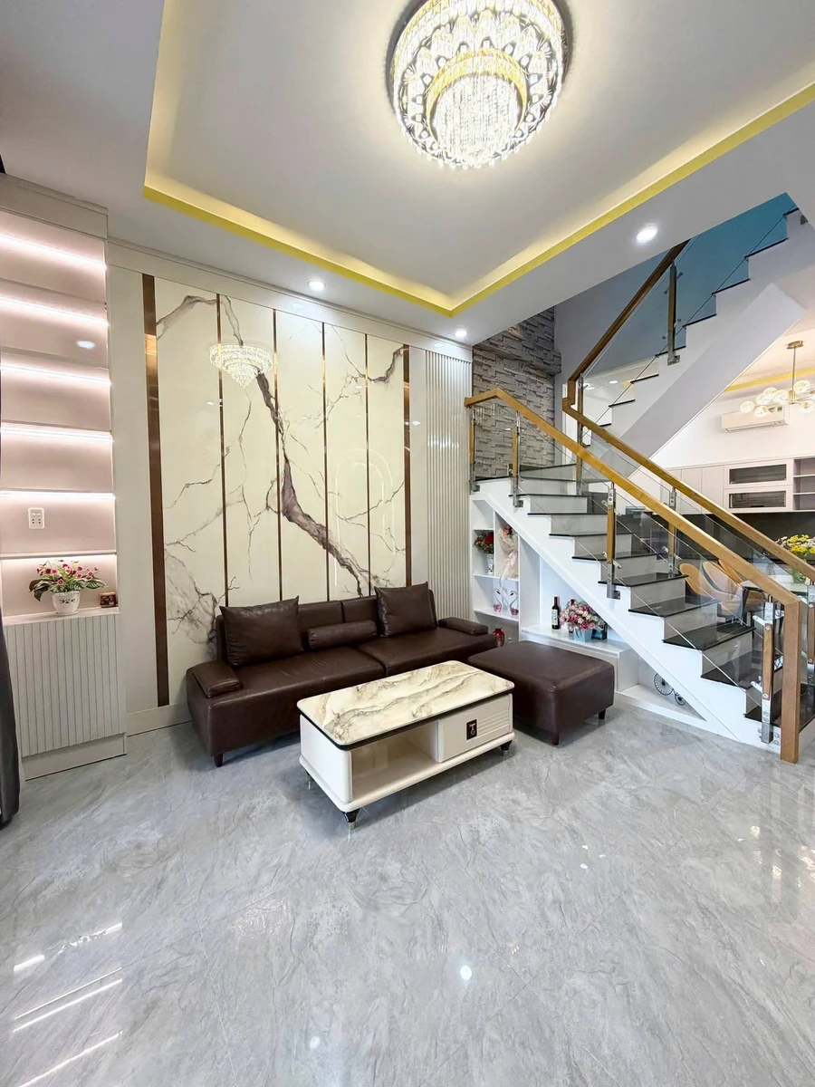 Bán nhà 1 trệt 2 lầu 3PN, DTSD 144,8m2 gần chợ Long Thượng, Cần Giuộc - Ảnh thu nhỏ 2