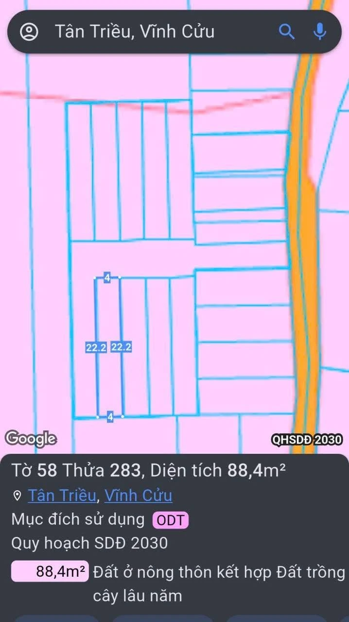 Bán đất 88m² Phường Tân Triều, Đồng Nai - 990 triệu - Ảnh 1