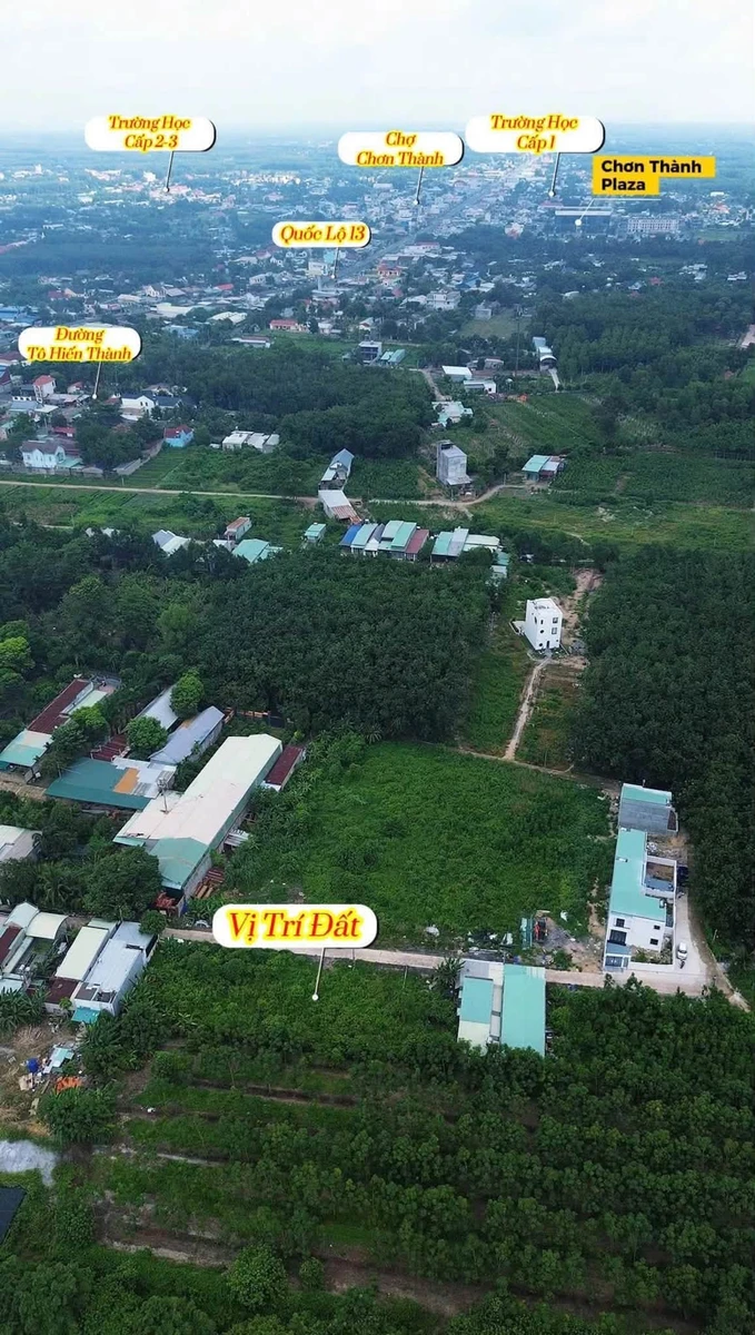 Bán đất 400m2 đường D8 Thành Tâm, Chơn Thành 1 tỷ 5 - Ảnh thu nhỏ 3