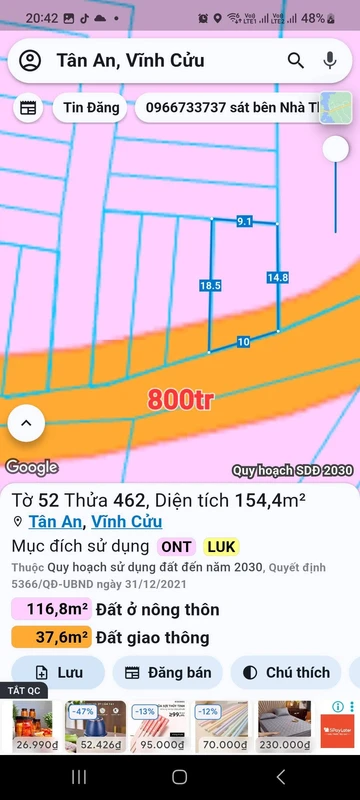 Bán đất nền sổ riêng, thổ cư giá từ 750 triệu tại Tân An, Đồng Nai