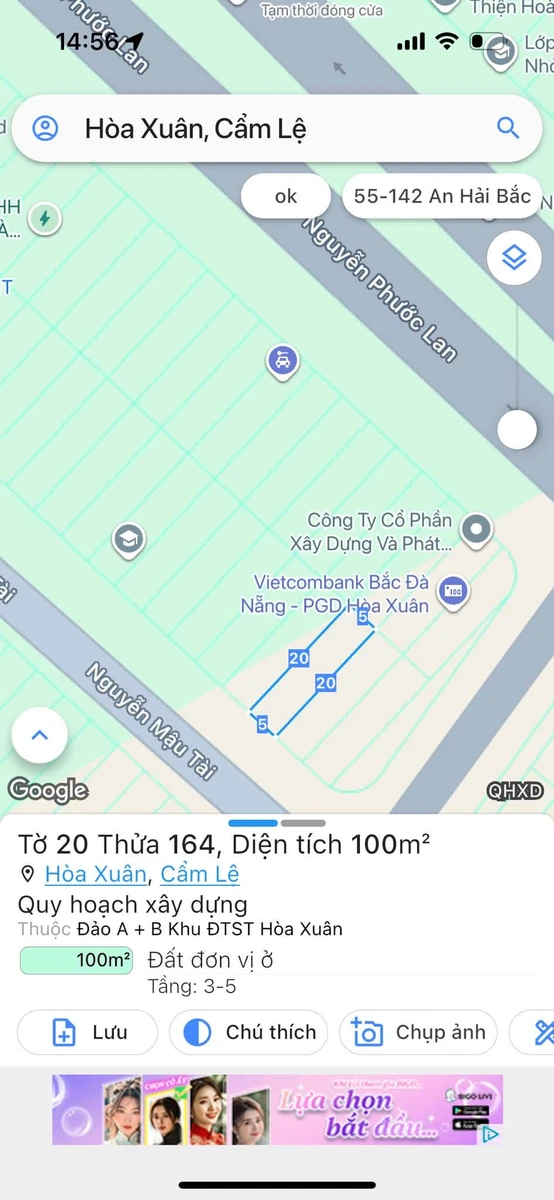 Bán đất 100m² Hòa Xuân, Đà Nẵng, 6,8 tỷ - Ảnh thu nhỏ 3