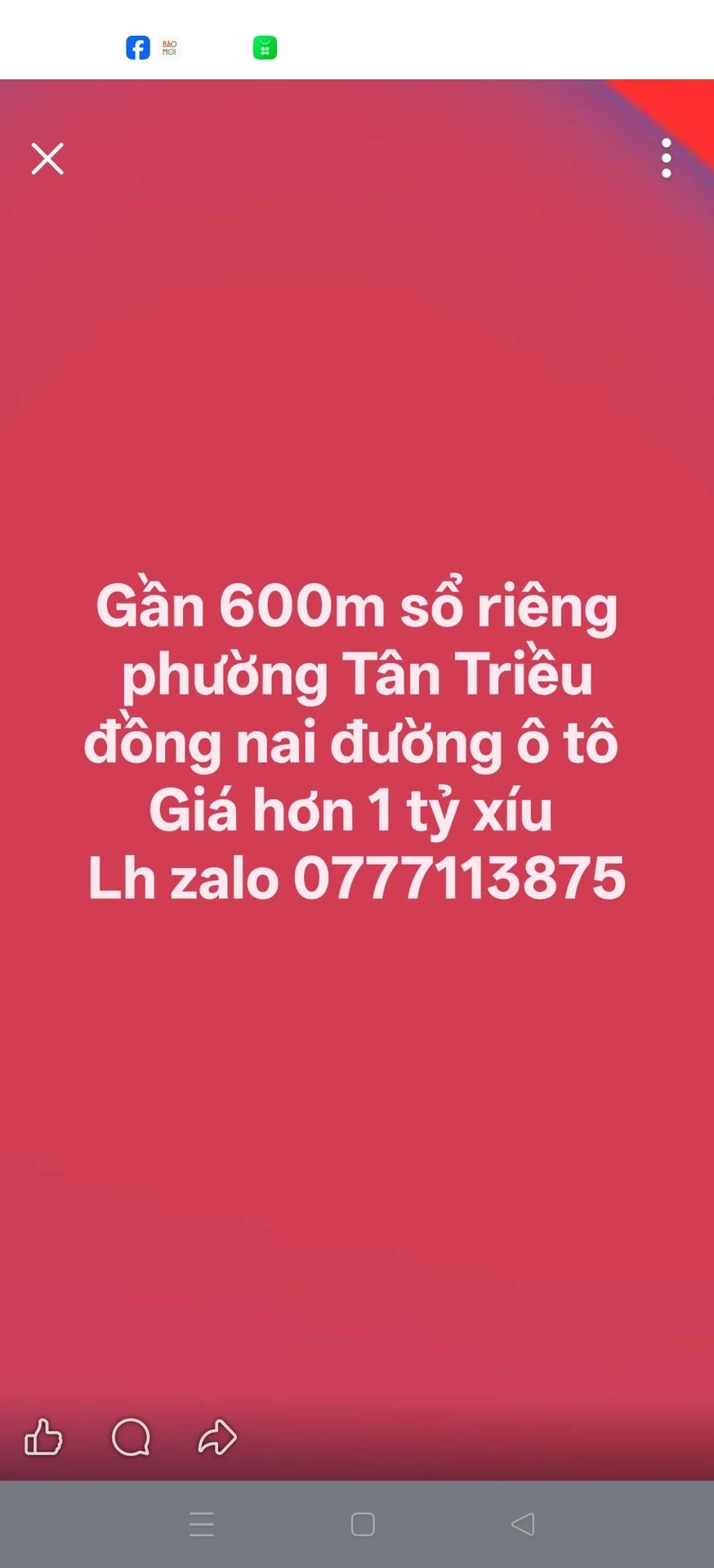Bán đất 600m² Phường Tân Triều Đồng Nai sổ riêng - Ảnh 1