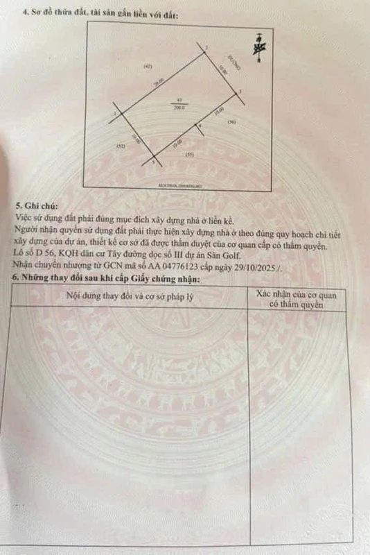 Bán lô đất 200m² khu Gold Cửa Lò, Nghệ An, giá 6 tỷ
