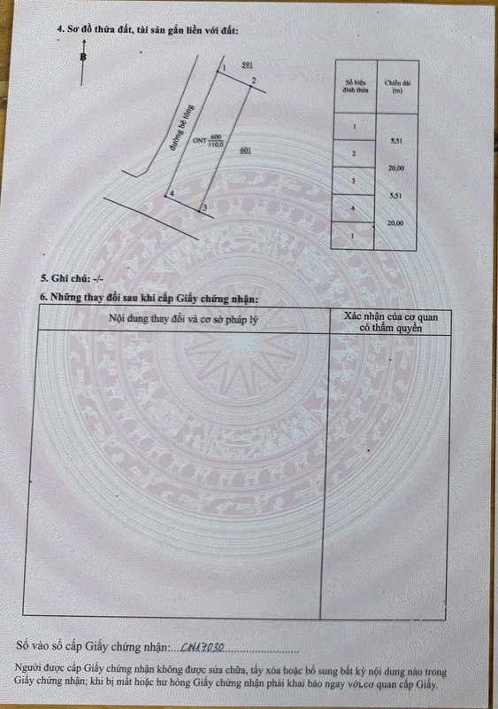 Bán đất thổ cư 110m2 2 mặt tiền Phan Thiết