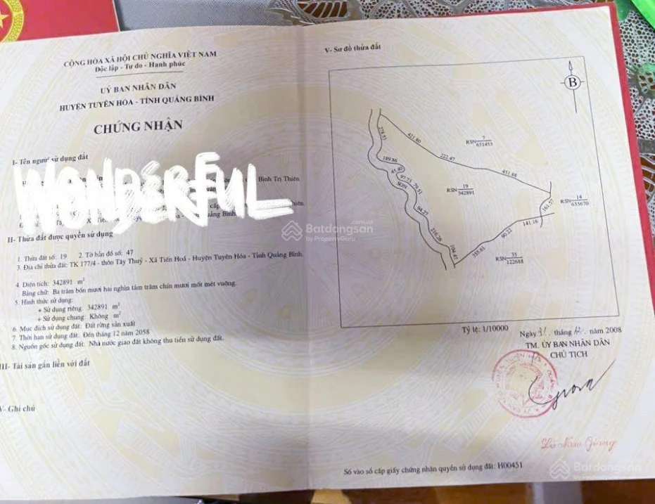 Bán lô đất rừng sản xuất hơn 163 héc-ta (ha) tại Tiến Hoá - Tuyên Hoá -Quảng Bình (Chỉ 2.900đ/m2) - Ảnh thu nhỏ 5