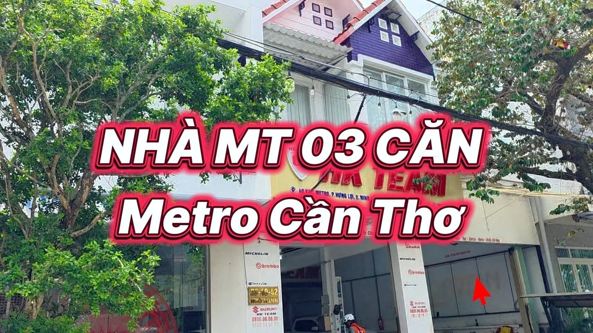 Bán nhà mặt tiền 3 căn liền kề Ngô Sĩ Liên, KDC Metro, Tân An, Cần Thơ - 25 tỷ - Ảnh 1