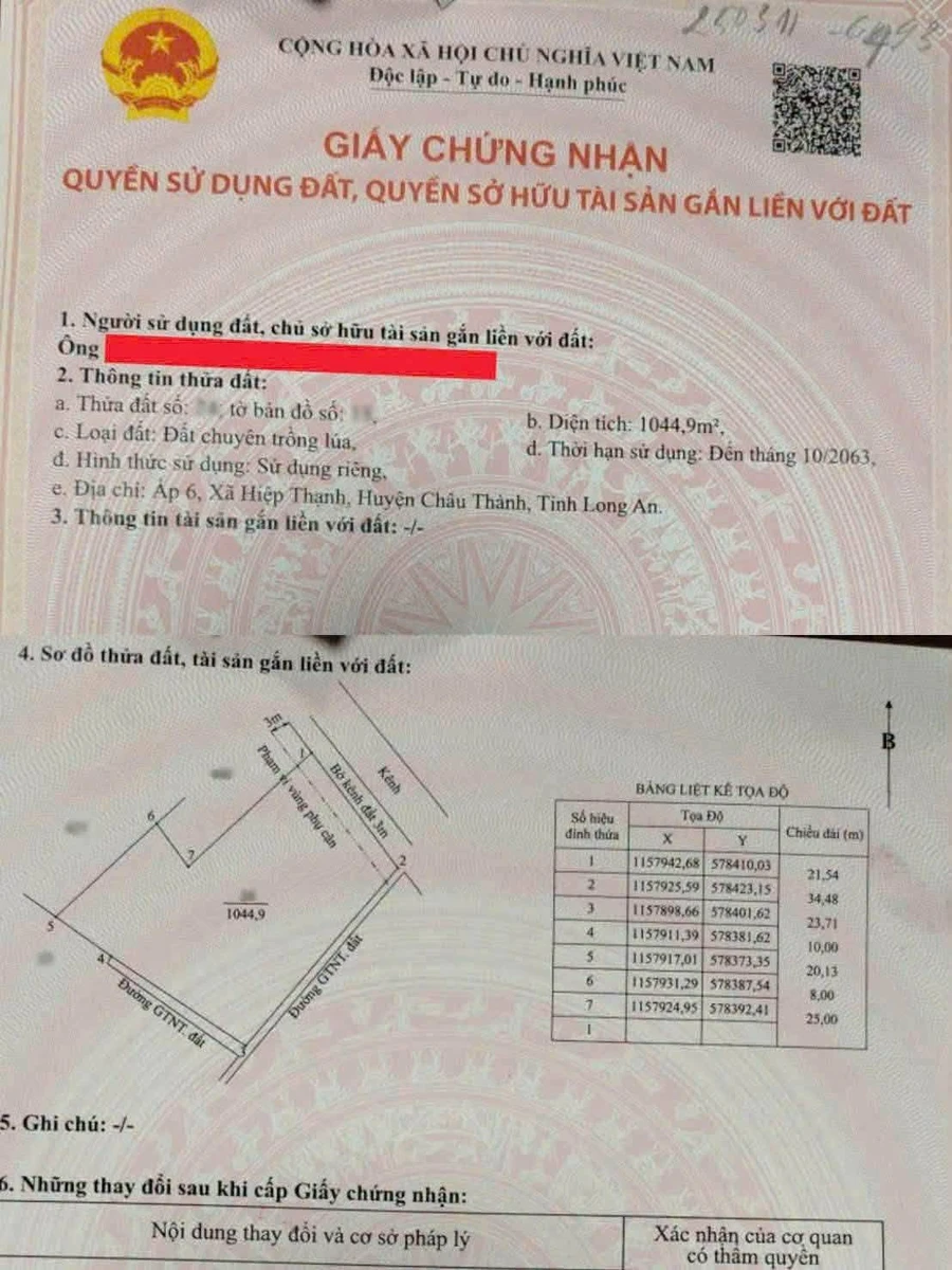 Bán đất 1240m² tại Hiệp Thạnh, Châu Thành, Long An - Ảnh thu nhỏ 4