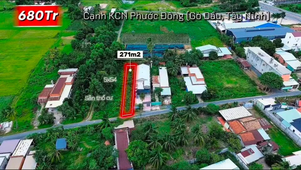 Bán đất mặt tiền Phước Đông 270m² 680 triệu - Ảnh 1