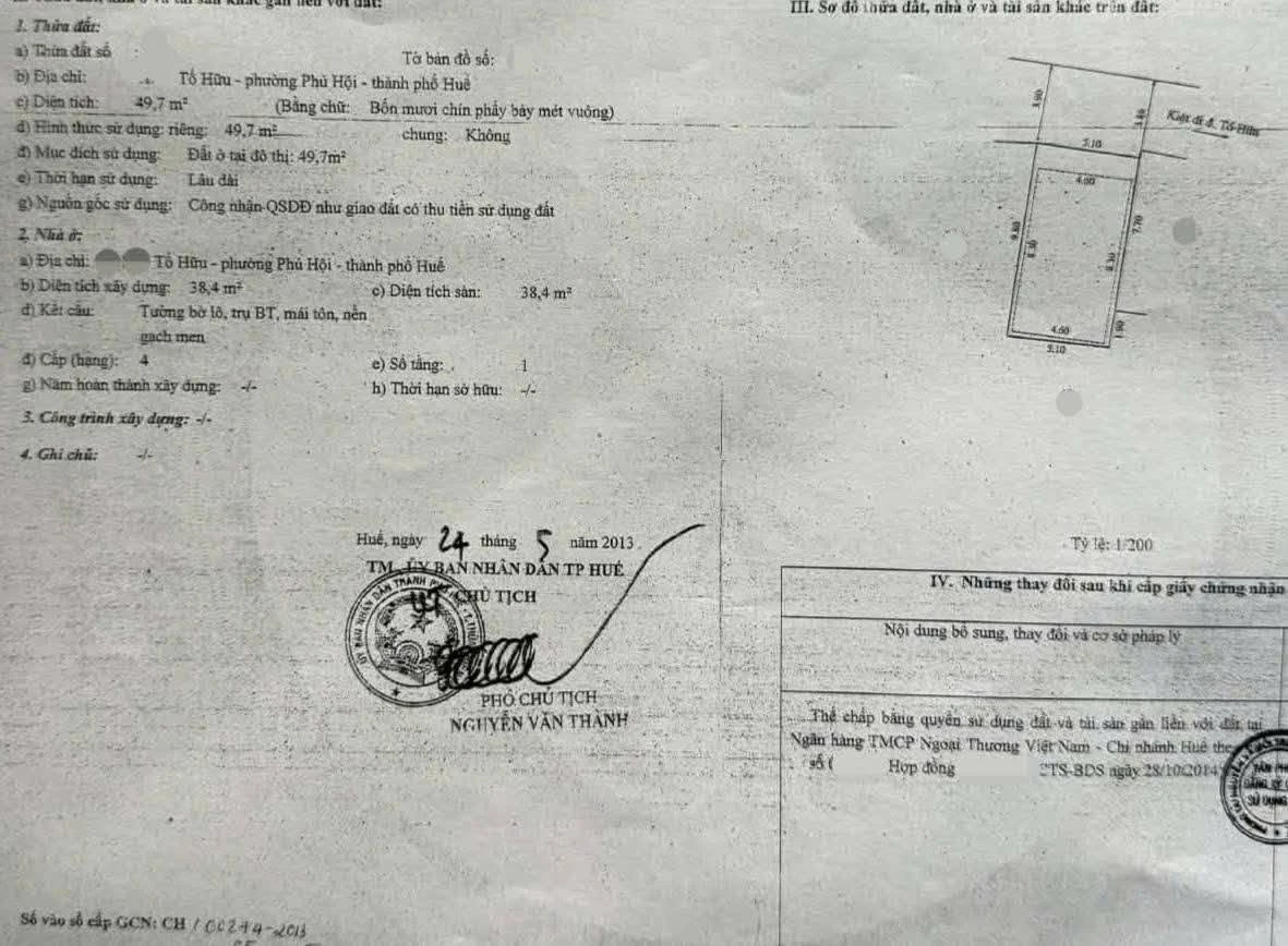 Bán nhà kiệt ô tô Tố Hữu, Huế 49,7m², 3PN 2WC 2,55 tỷ - Ảnh thu nhỏ 5