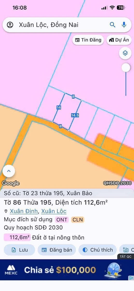 Bán đất thổ cư 91m² giá 490 triệu gần chợ Xuân Bảo - Ảnh thu nhỏ 2