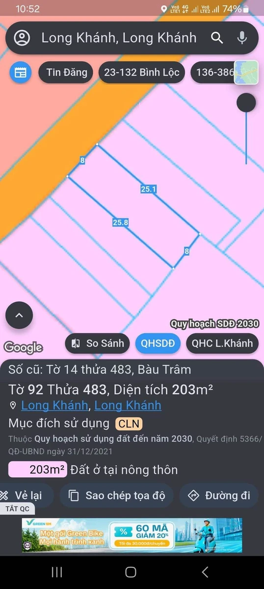 Bán lô đất mặt tiền 8m x 25m, 200m² Long Khánh - Ảnh thu nhỏ 4