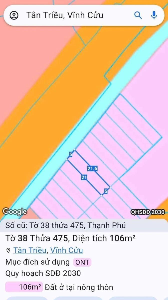 Bán đất mặt tiền DT768 Lavender 105m² Đồng Nai - Ảnh 1