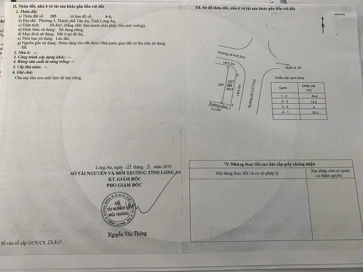 Bán biệt thự góc 142m² Phường 5 Tân An giá 2,6 tỷ - Ảnh thu nhỏ 4