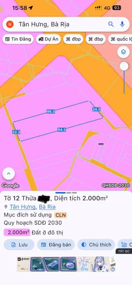 Bán đất nền 46x85m Tân Hưng Bà Rịa 9 tỷ - Ảnh thu nhỏ 2