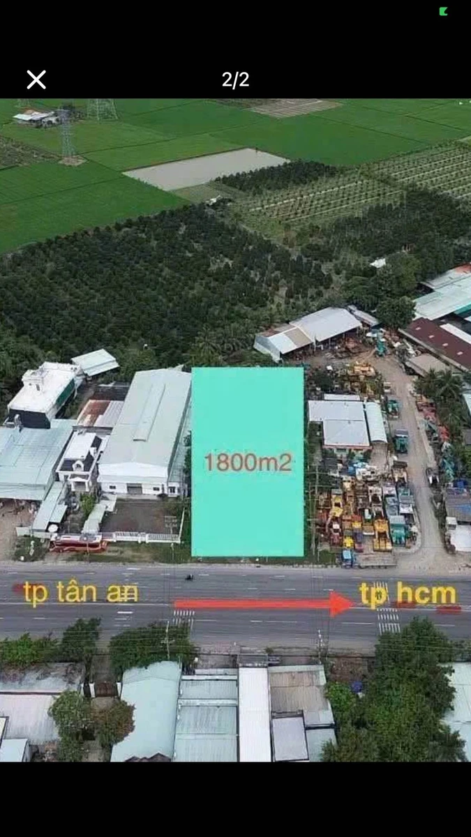 Bán 1.800m2 đất mặt tiền QL1A Bình Thạnh Thủ Thừa 18 tỷ - Ảnh thu nhỏ 2