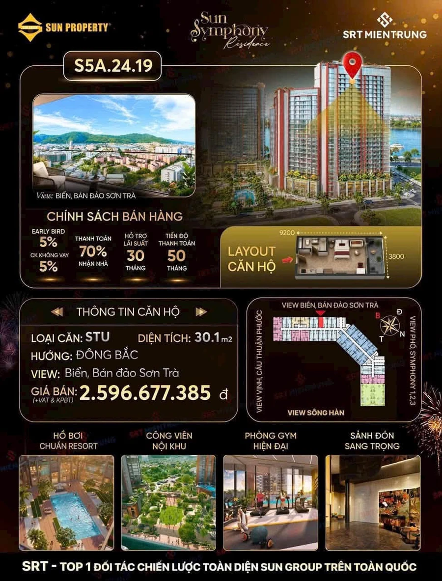 Bán Studio 30m² view biển Bán đảo Sơn Trà Đà Nẵng - Ảnh 1