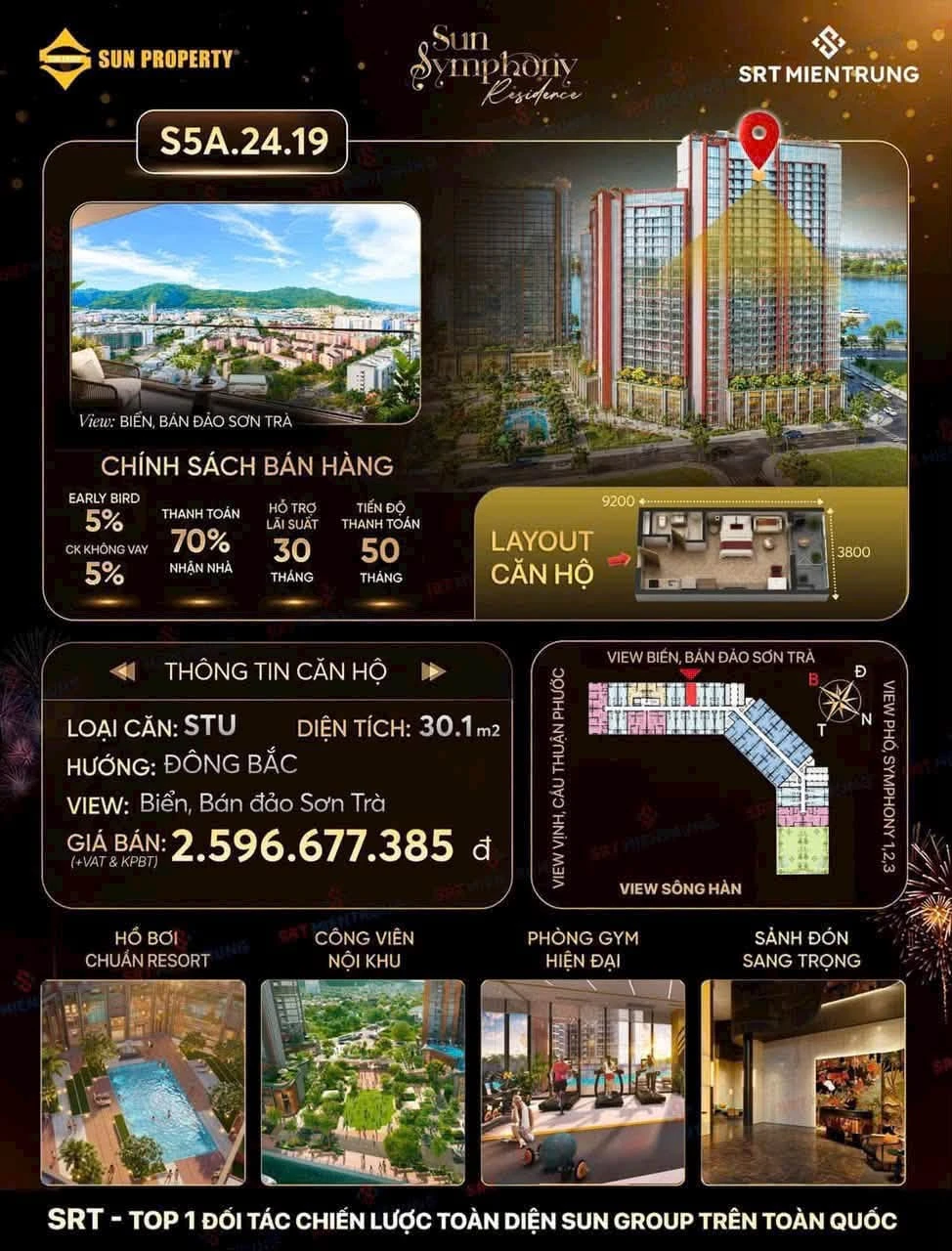 Bán Studio 30m² view biển Bán đảo Sơn Trà Đà Nẵng - Ảnh 1