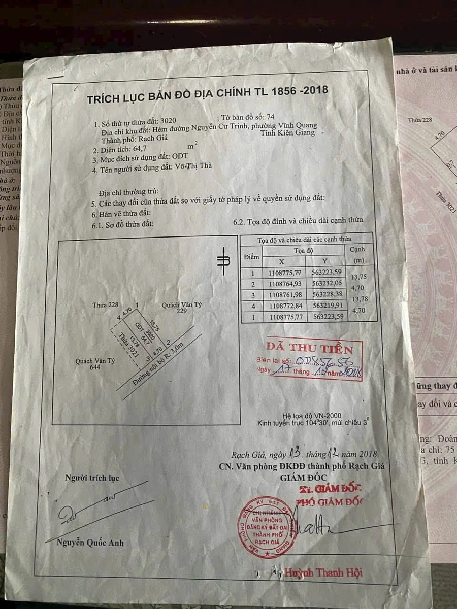 Bán cặp đất liền kề hẻm Nguyễn Cư Trinh Rạch Giá 900 triệu - Ảnh thu nhỏ 4
