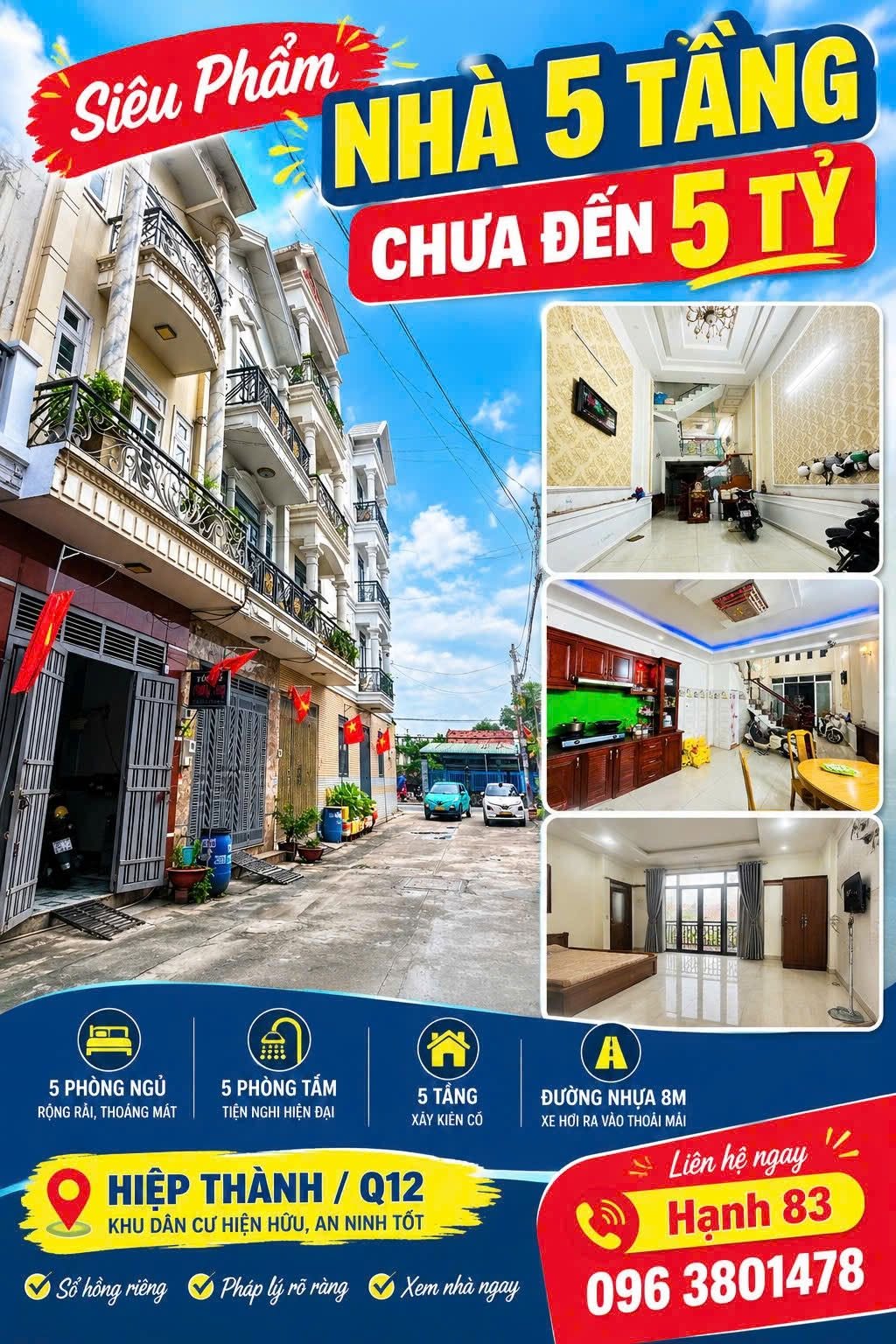 Bán nhà 4x15m 5 tầng Bùi Văn Ngữ Quận 12, ~4 tỷ - Ảnh 1