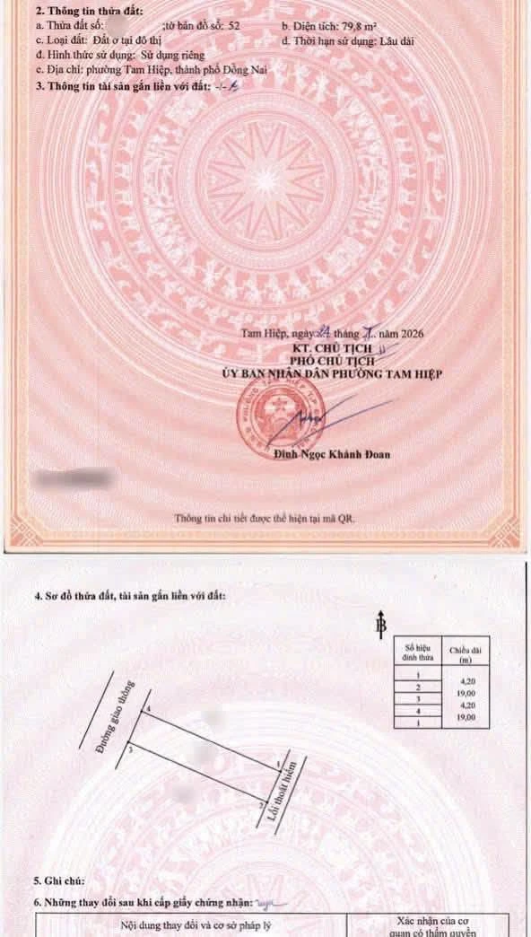 Bán đất thổ cư 80m2 sổ riêng khu tái định cư Thống Nhất, Tân Mai, Biên Hòa - Ảnh thu nhỏ 2