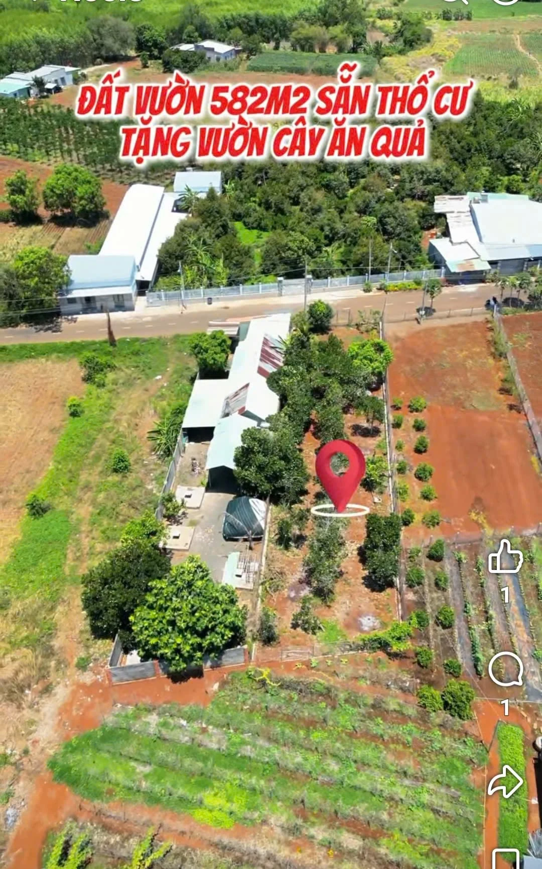Bán đất Thị Trấn Đất Đỏ 582m2 giá 3 tỷ - Ảnh 1
