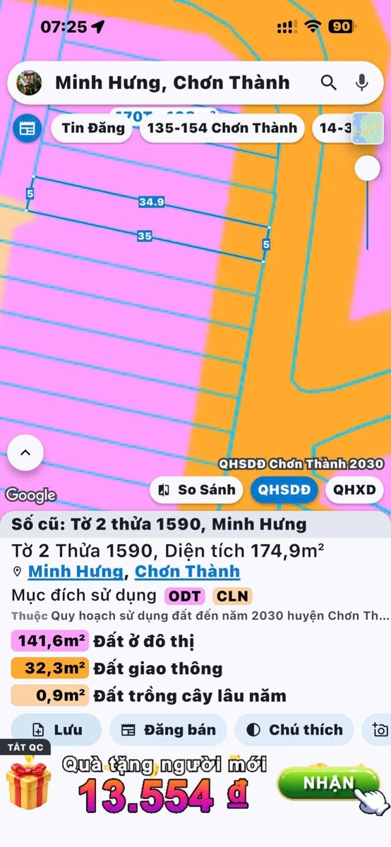 Bán đất Chơn Thành 5000m2, Bình Phước - Ảnh thu nhỏ 3