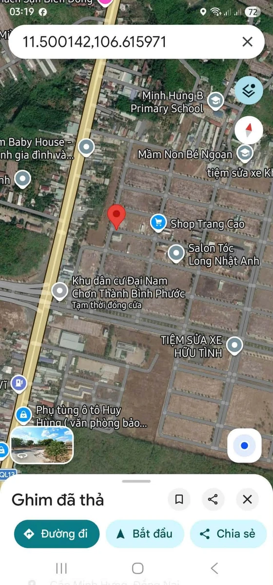 Bán đất 5m² KDC Đại Nam Minh Hưng, giá 700 triệu - Ảnh thu nhỏ 2