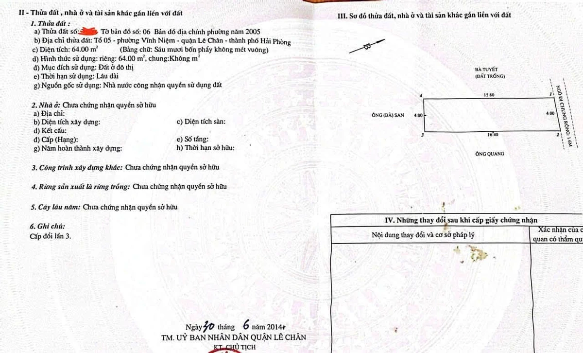 Bán nhà 4PN 64m² ngõ Thiên Lôi, Hải Phòng giá 3 tỷ - Ảnh thu nhỏ 3