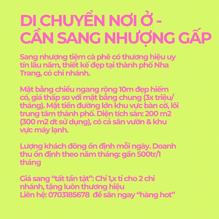 DI CHUYỂN NƠI Ở - CẦN SANG NHƯỢNG GẤP - Ảnh 1