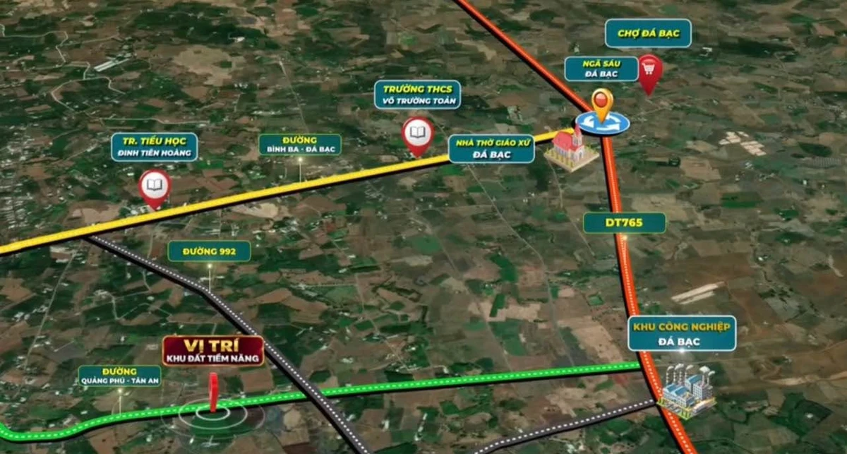 Bán đất mặt tiền Quảng Phú Tân An 150m2 gần KCN Đá Bạc - Ảnh thu nhỏ 2