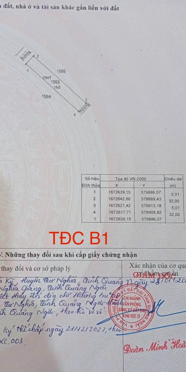Bán lô đất TĐC Nghĩa Kỳ 160m² giá 980 triệu Hóc Môn - Ảnh 1