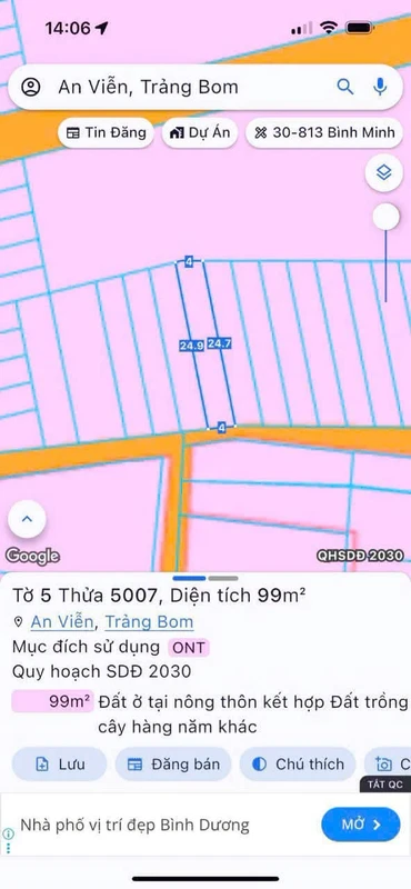 Bán đất thổ cư 100m2 An Viễn, Đồng Nai giá 700 triệu