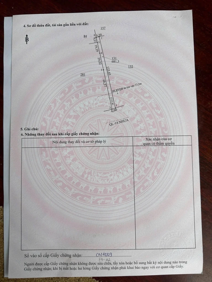 Bán đất mặt tiền QL14 Tân Thành Đồng Xoài 738m2 - Ảnh 1