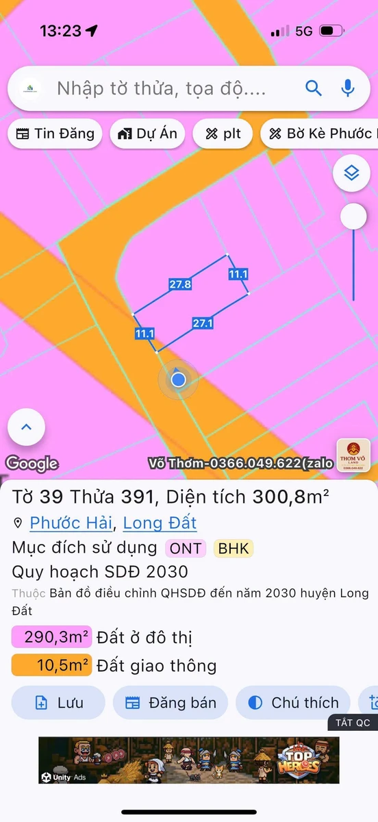 Bán đất 300m2 Phước Hải BRVT, 3.6 tỷ - Ảnh thu nhỏ 4
