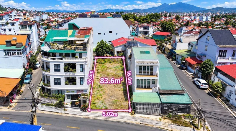 Bán đất mặt tiền 84m² Nguyễn Trung Trực, Đà Lạt 7 tỷ