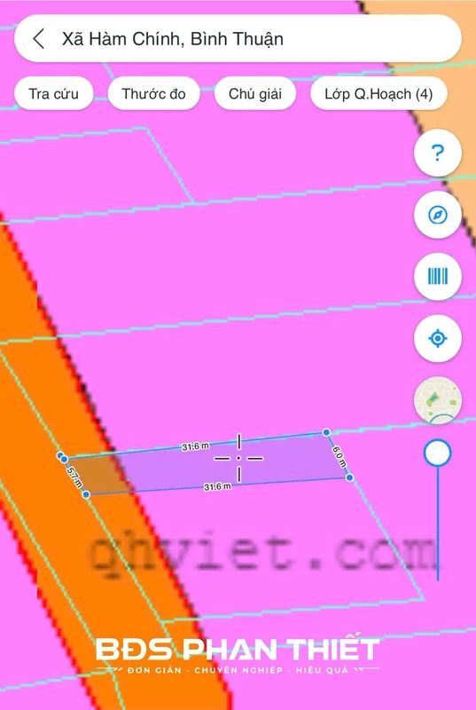 Bán đất mặt tiền Hàm Liêm 171 m² Phan Thiết, 550 triệu