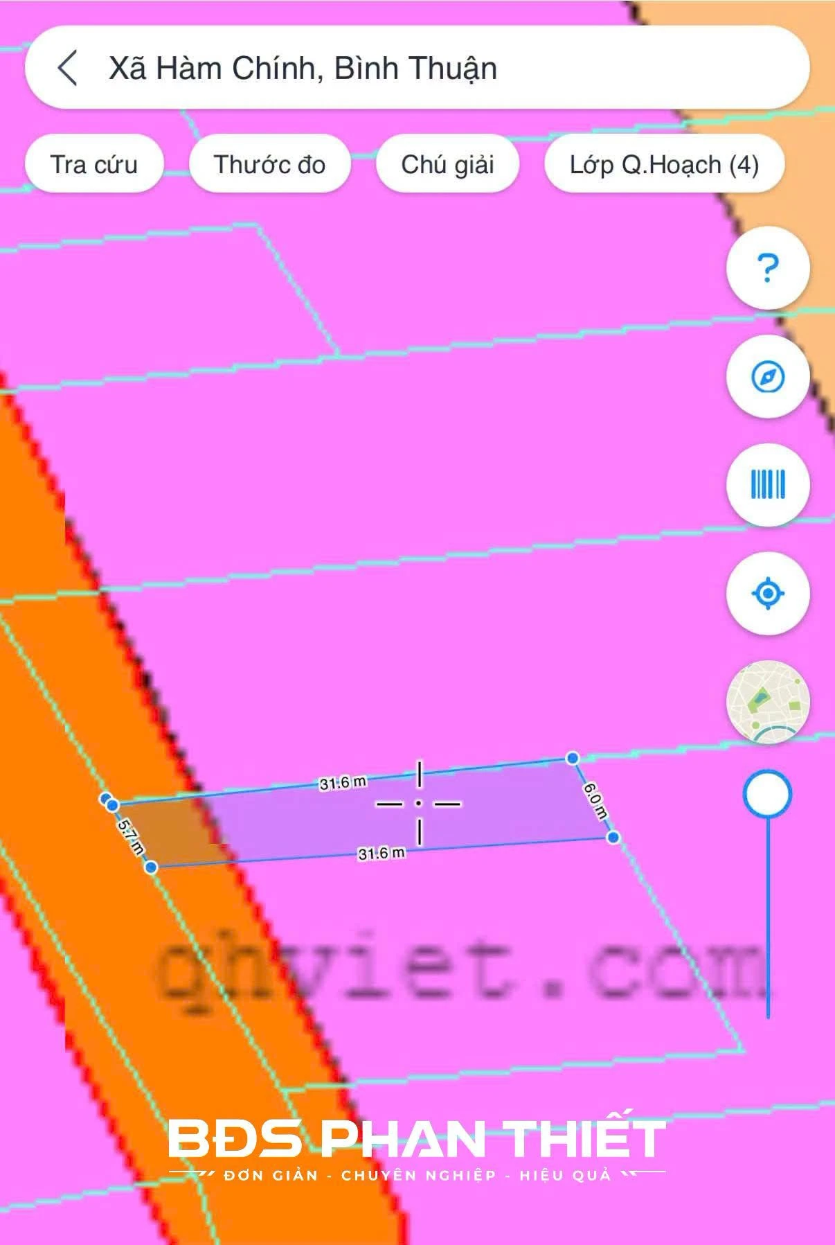 Bán đất mặt tiền Hàm Liêm 171 m² Phan Thiết, 550 triệu - Ảnh 1
