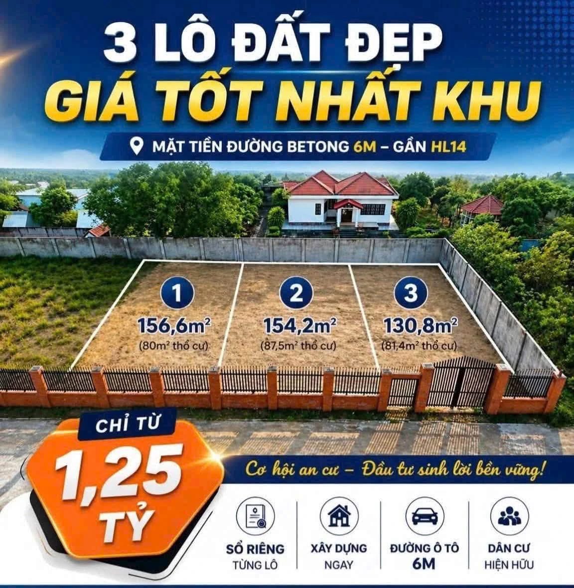 Bán đất nền 160m² tại Long Điền, Nhà Bè, giá 1 tỷ - Ảnh 1
