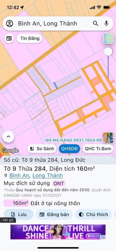 Bán đất 160m2 thổ cư Long Thành 970 triệu