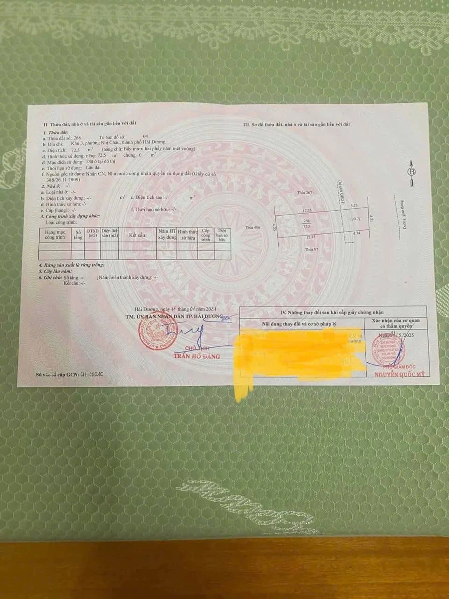 Bán lô đất mặt phố 72,5m², giá 2 tỷ 1 tại Hải Dương - Ảnh thu nhỏ 3