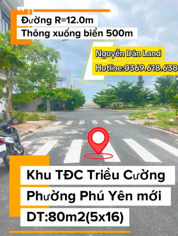 Bán lô đất 80m2 khu TĐC Triều Cường, Phường Phú Yên, Đắk Lắk giá 1,6 tỷ