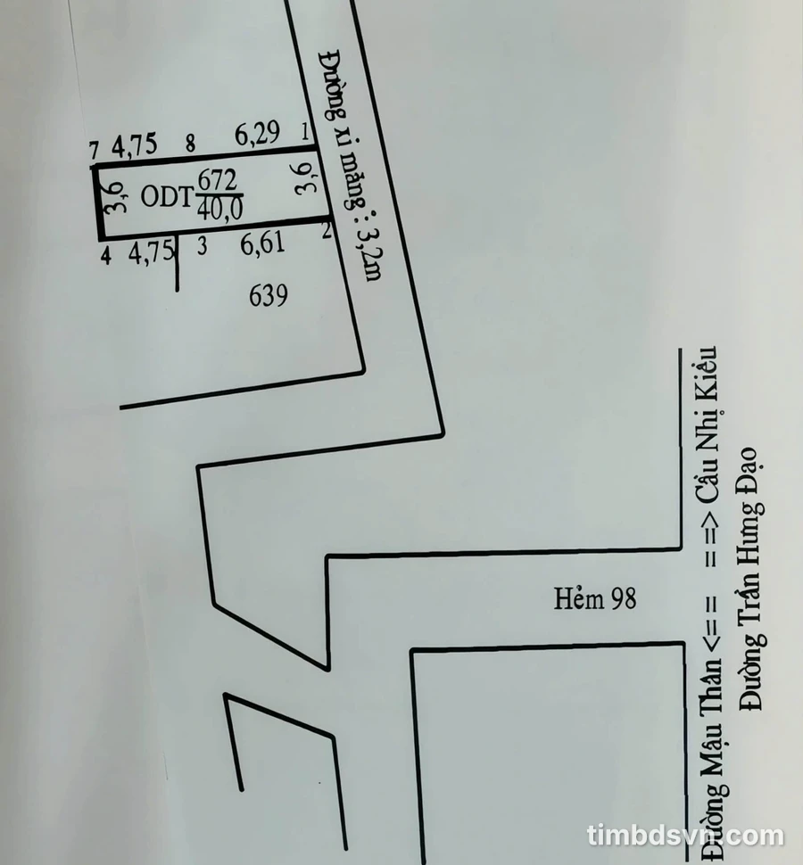 Bán nền 40 m2 Trần Hưng Đạo, Ninh Kiều, giá 1,49 tỷ - Ảnh thu nhỏ 2