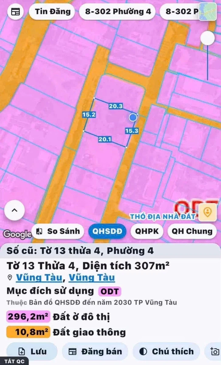 Bán lô đất 307 m² khu An Bình Vũng Tàu - Ảnh thu nhỏ 3